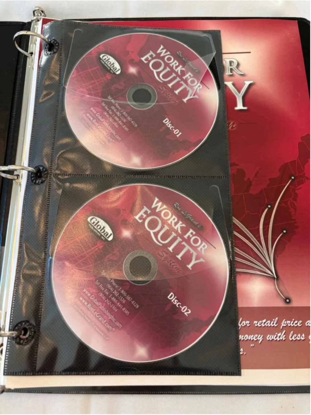 Ron LeGrand Work For Equity System Binder and 5 Discs Red White One Size #E66